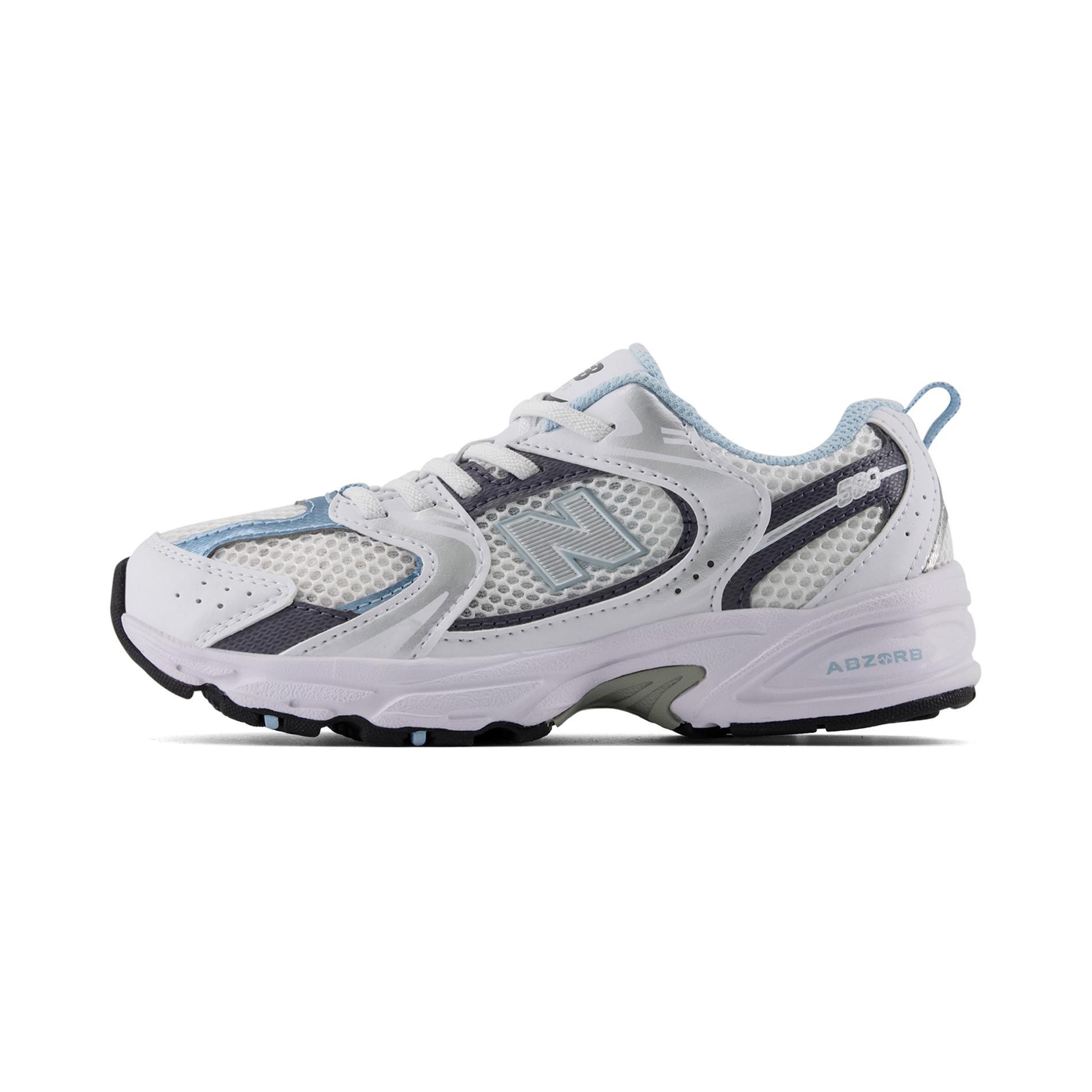 (GS) New Balance 530  Белый Темно-Арктический Серый  Детские PZ530RA EU 30