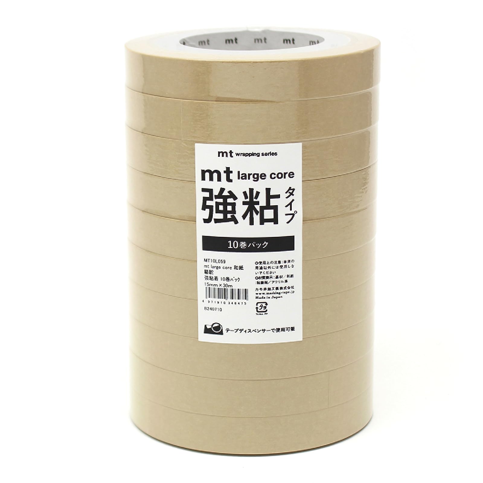 

Kamoi Kakoshi Маскировочная лента mt Большая Толстая Сердцевина Прочная Ваcи 15мм x Большая Однотонная Верблюжья MT10L059 Лента, Сердцевина, Лента, Клей, Бумага, 30м, Вместимость, Упаковка 10шт,