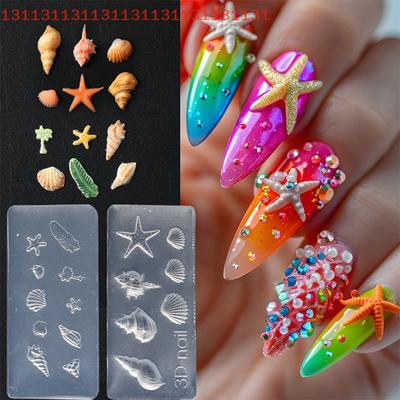 Mini Flower Rose Shape Silicone Nail Mold Nail Stamping Decorations Nails DIY Design Stereoscopic Manicure Art Tool