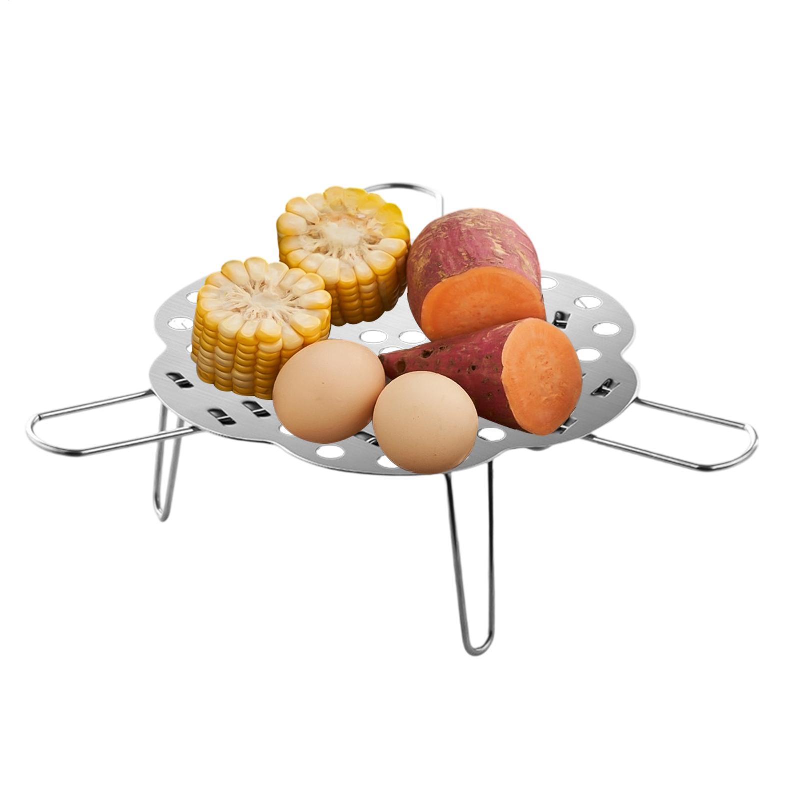 

Складная подставка-пароварка из нержавеющей стали с регулируемой высотой и съемными ножками, экономящая место CN