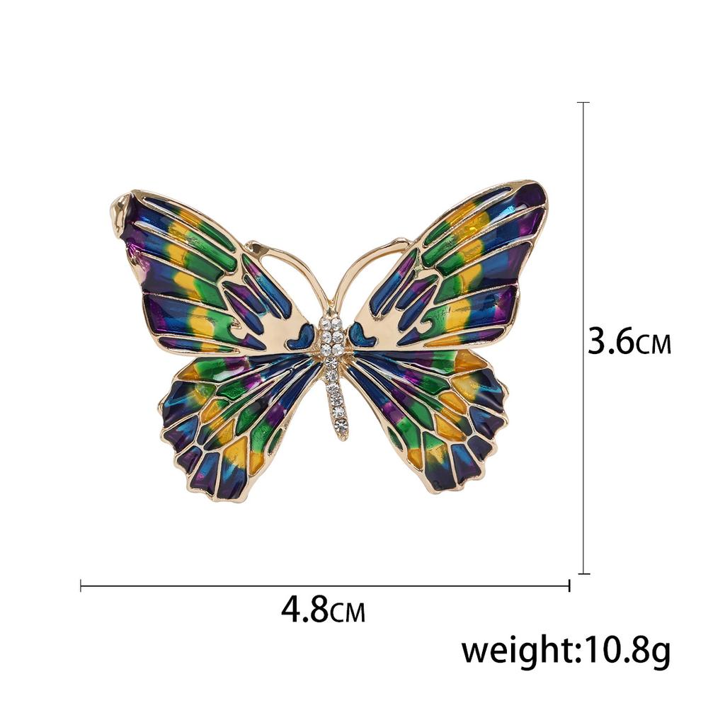 Fashion Personalized Oil Drop Butterfly Brooch, High-End Clothing Corsage Anti-Light
