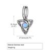 Stainless Steel Men's Retro Necklace with Star Moon Turquoise Pendant (PN-2111)