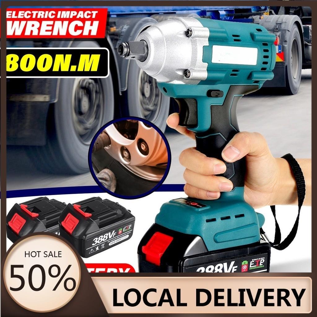 388VF 800 NM Brushless Electric Impact Wrench 1/2 Socket Wrench Woodworking Power Tools with Battery