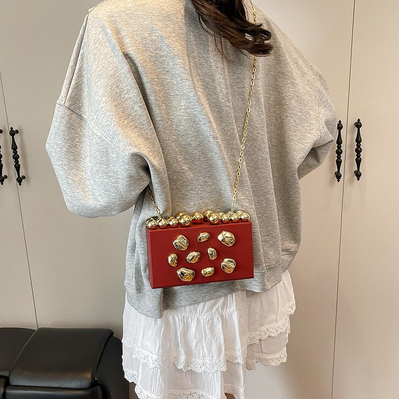 Luxury Evening Clutch Bag For Women Mini Box Wedding Handbag Purse Phone Bag High Quality Acrylic Shoulder Crossbody Bag Lady