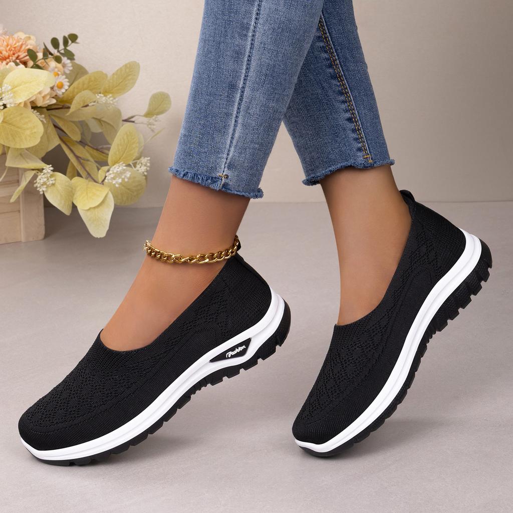 Women's Shoes, Large Size Casual Shoes, Mesh Breathable Sports Shoes, One-piece Lightweight Baby Shoes, Soft Sole Walking Single Shoes