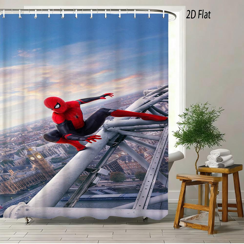 Rocket Raccoon & Groot Guardians Of The Galaxy Space Battle Waterproof Shower Curtain For Cosmic Bathroom Decor