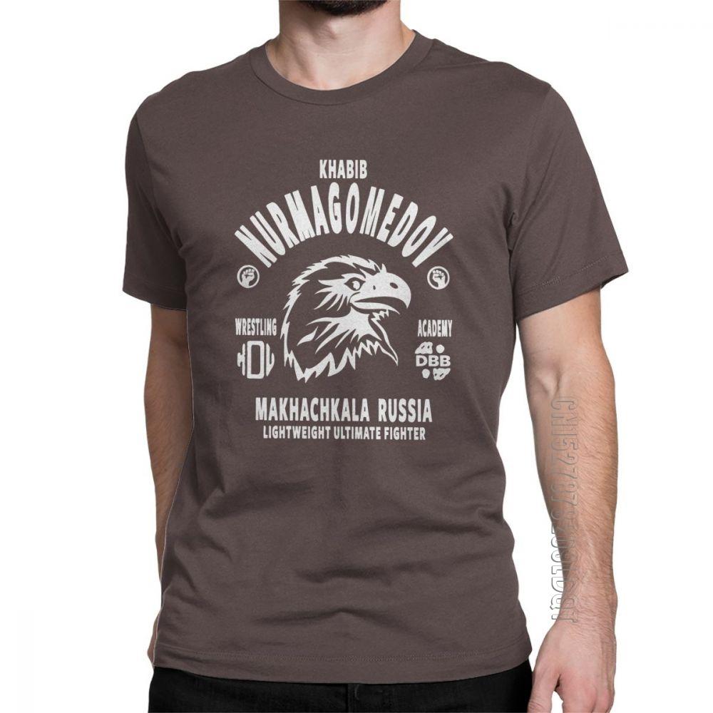 Khabib Nurmagomedov Mens T Shirt Mma Fighter Dagestan Russia Cotton Male Tshirt Basic Tees O Neck TShirt Original Tops S