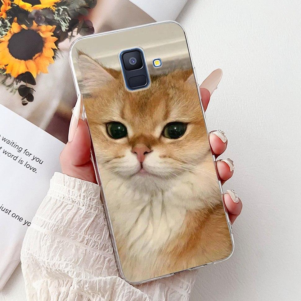 For Samsung Galaxy A6 2018 Case Luxury Painted Cover Soft Silicone Phone Case For Samsung A 6 A6 GalaxyA6 2018 Back Cover Coque