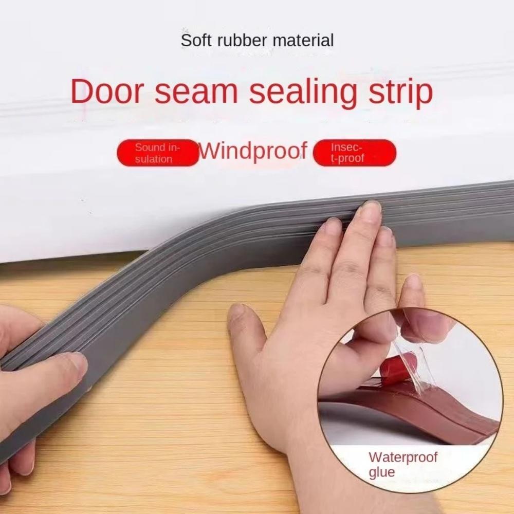 1pc Door Draft Stoppers For Bottom Of Door, Adjustable Self-Adhesive Sound-Proof Door Bottom Seal Strip