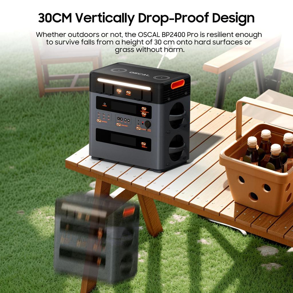 Oscal Portable Power Station PowerMax 2400 Pro 2016wh Capacity  2400W Output  1500W Ultra-fast Charging