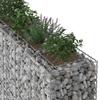 Gabion Raised Bed 4 Pcs Silver 330 X 50 X 150 Cm