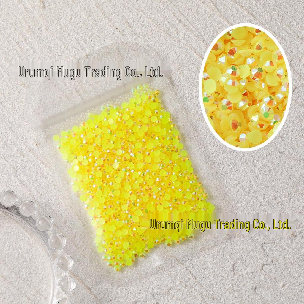 Jelly 3mm AB White Flat-Back Rhinestone for Nail Art