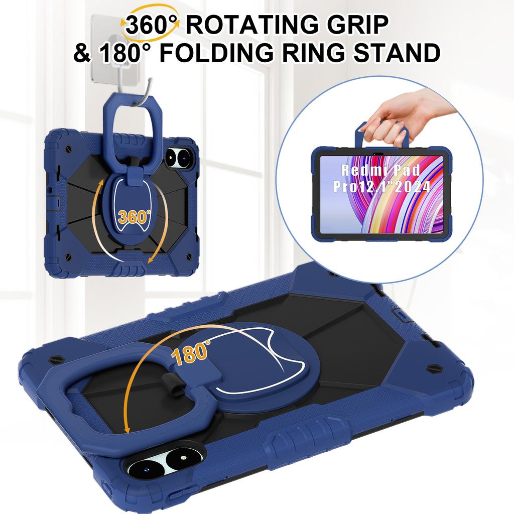 For Xiaomi Redmi Pad Pro 5G/Pad Pro/Poco Pad 4G Kickstand Case Silicone+PC Tablet Cover