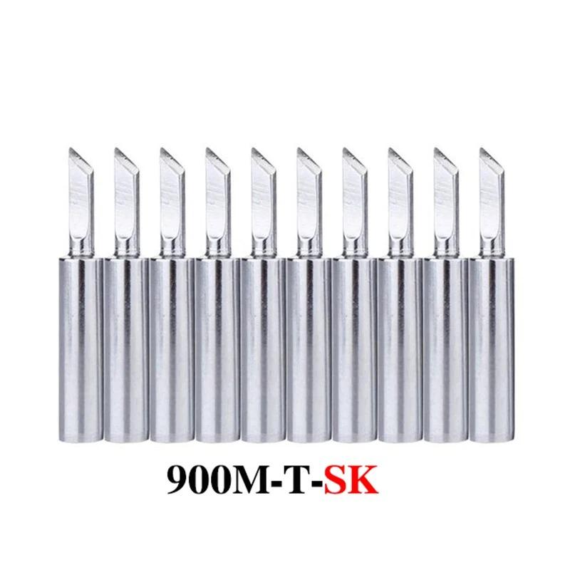 10Pcs/Lot 900M-T Series Soldering Iron Tip Set Lead Free Welding Head for Hakko 936 937 Soldering Station BGA Rework Tools