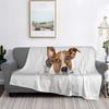 Jack Russell Terrier Dog Funny Blanket Soft Warm Flannel Throw Blanket Plush for Bed Living Room Picnic Travel Home Couch