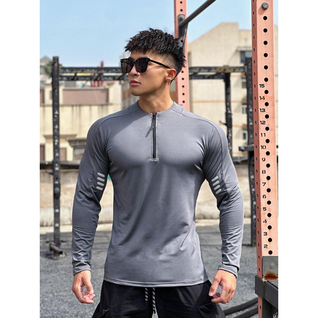 Spring Autumn Jacket Men Fitness Sportswear Gym Training Long Sleeve Sweatshirt Jogging Male Coat Cardigan Zipper Running Jacket