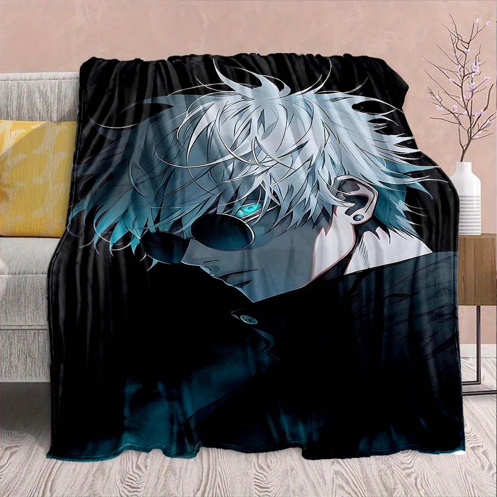 Jujutsu Kaisen Flannel Design Blanket Soft Warm Throw Lightweight Cozy Sofa Bed Decor -QJY