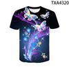 3D Print Butterfly T Shirt Men Women Children Summer Short Sleeve Flower T-shirt Streetwear Tee Insect Cool Boy Girl Casual Tops