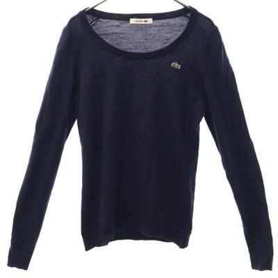 Wool One-point Patch Pattern Long Sleeve Knit 34 Sweater Women Used