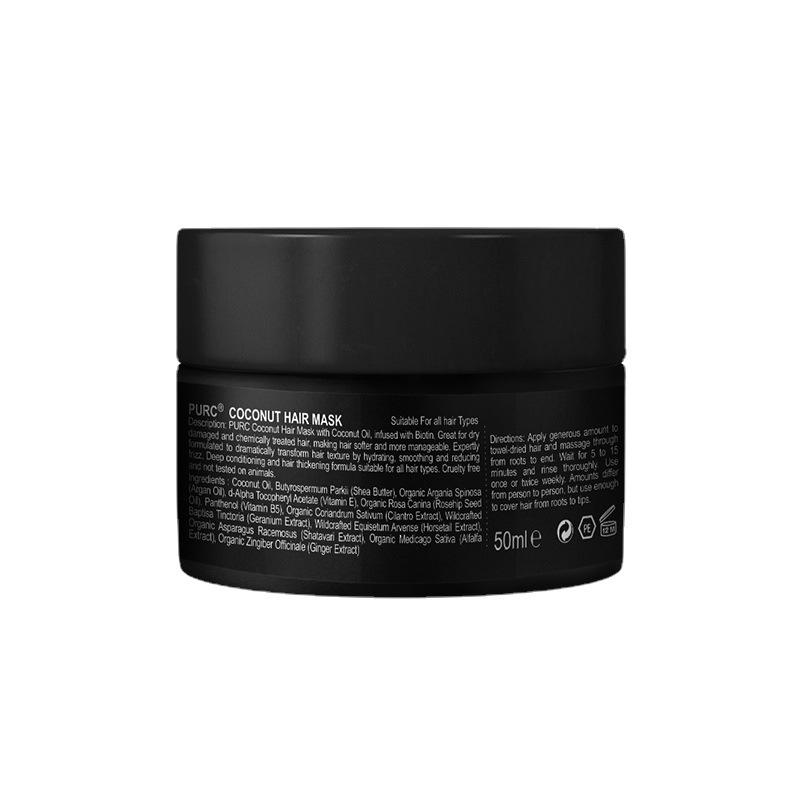

50 мл крем-маска для волос с кокосовым маслом, восстанавливающая маску для сухих и вьющихся волос