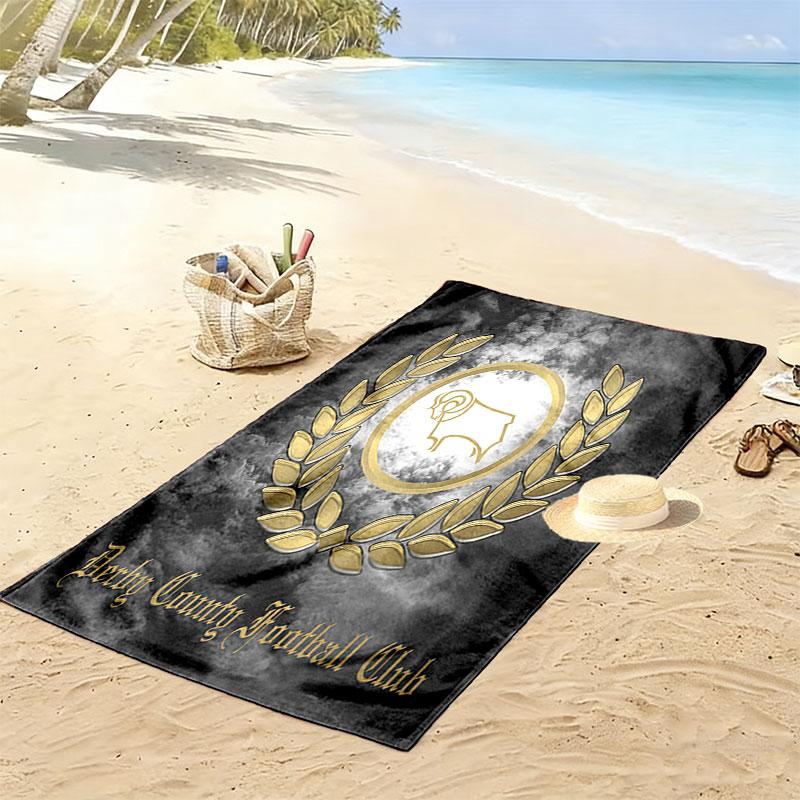 Derby County Beach Towel, Large Soft Quick Dry Towel for Beach Camping Swimming