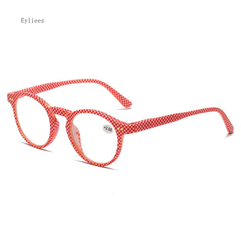 Reading Glasses for Women Patterned Round Anti Blue Light Presbyopic Eyeglasses Men Vintage Farsighted Eye Glasses +1.0 To +4.0