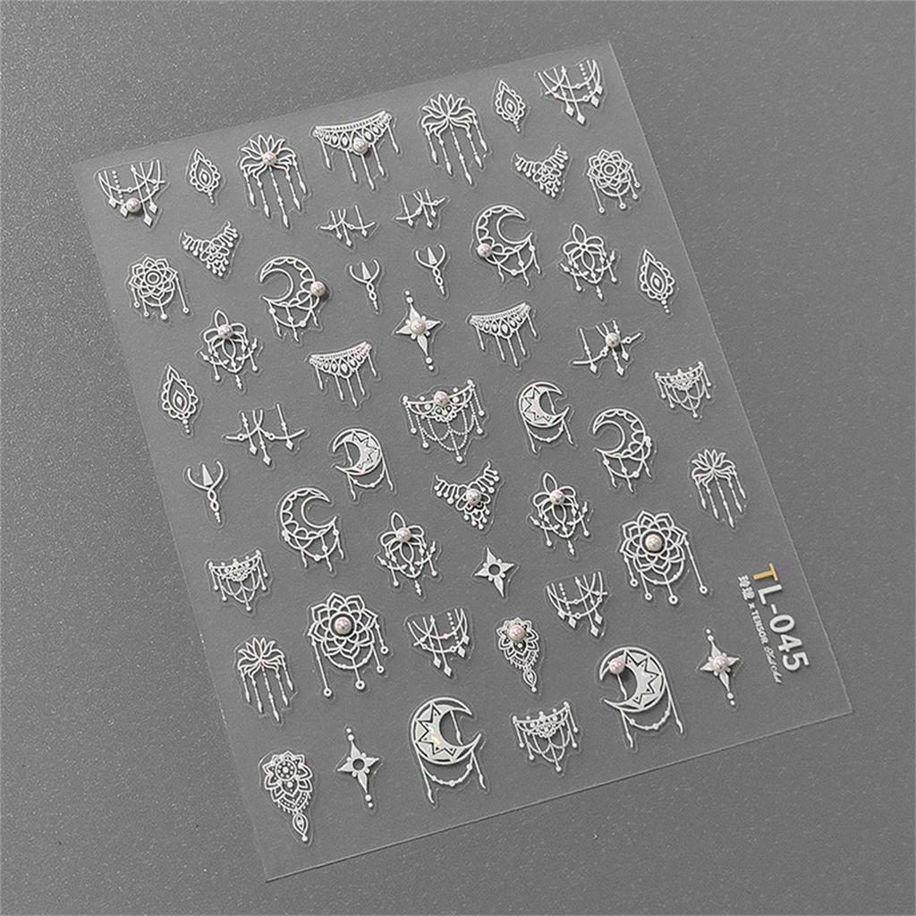 1pcs 5D Exquisite Purple Wisteria Flower Nail Art Stickers Flower Bow Nail Decoration Slider Decal Adhesive Transfer Part
