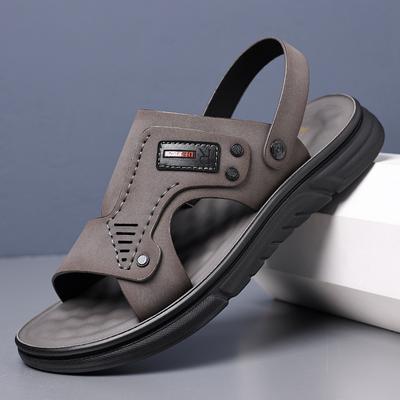 Ledersandalen Herren Oberbekleidung Sommer atmungsaktiv lässig Herrensandale weiche Oberfläche Strand Herren Trendschuhe 2025 Direktverkauf