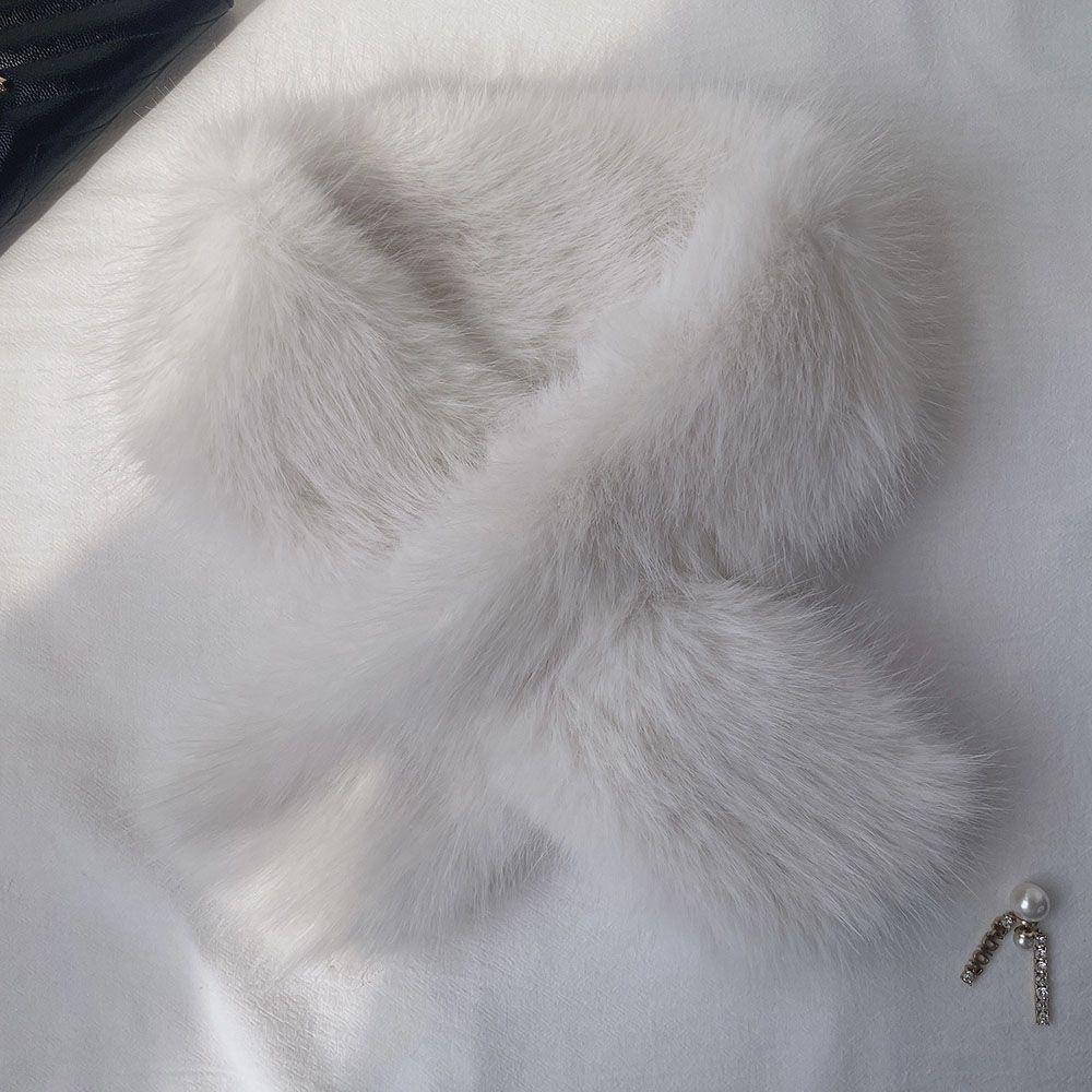 Solid Color Versatile Imitation Mink Fur Fashion Commuter Style Fur Collar Scarf for Women Light Luxury Furry Simple Scarf