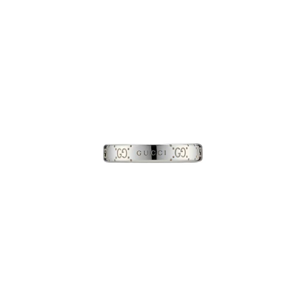 Gucci Anillo de Plata Brillante 925 con Detalle Grabado de Firma Anillos para Mujer 814712-J8400-8106