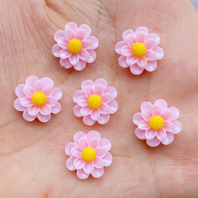 30 Stück Niedliche Mini-Hybridblumen Flache Rückseite Harz Cabochons Scrapbooking DIY Schmuck Bastel Dekoration Zubehör J20