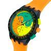 Swatch NEON SIGNAL FLAG SUSB422 Unisex Watch Orange