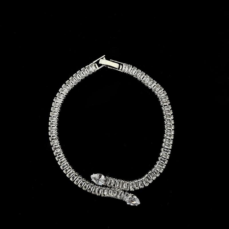 Fashion Women S Collarbone Chain Bracelet Ring Necklace Earrings Light Luxury Temperament Women S Jewelry Set