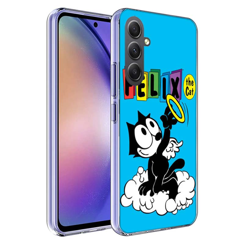 F-Felix die Katze Lustige Handyhülle für Samsung A17 A37 A57 A07 A16 A26 A36 A56 A06 A02S A12 A22 A32 A52S A04S A14 A24 A34 A54 A03