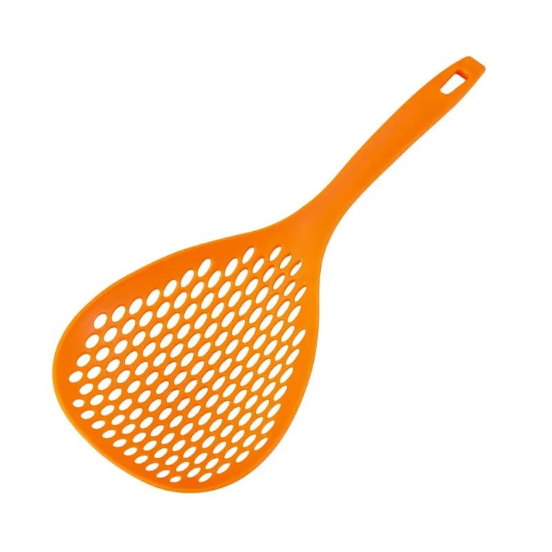 

Japanese Large Funnel Multifunctional Water Filtering Spoon Kitchen Large Household Dumplings Vegetables Noodles Water Control оранжевый