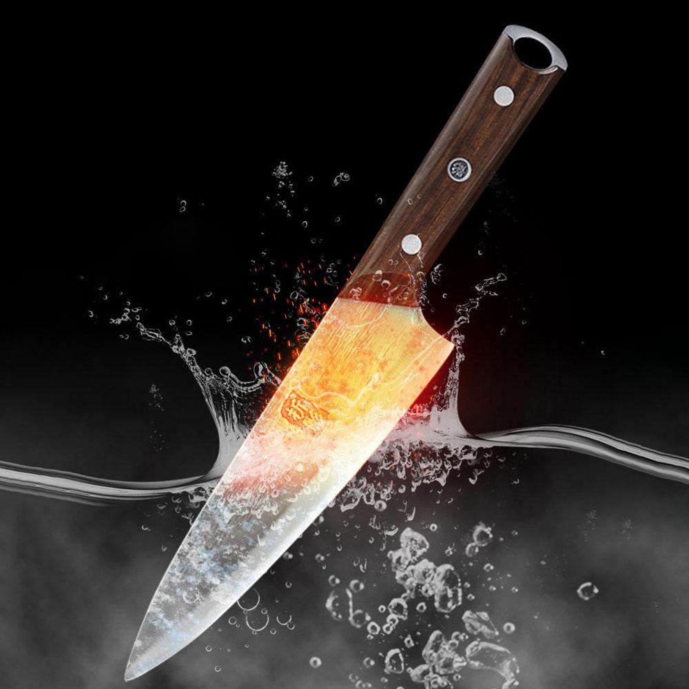 8 Inch Chefs Cleaver Knife Sharp Slicing Sashimi Sushi Longquan Kitchen Knives Wood Handle Handmade Forge Messer Cooking Tools