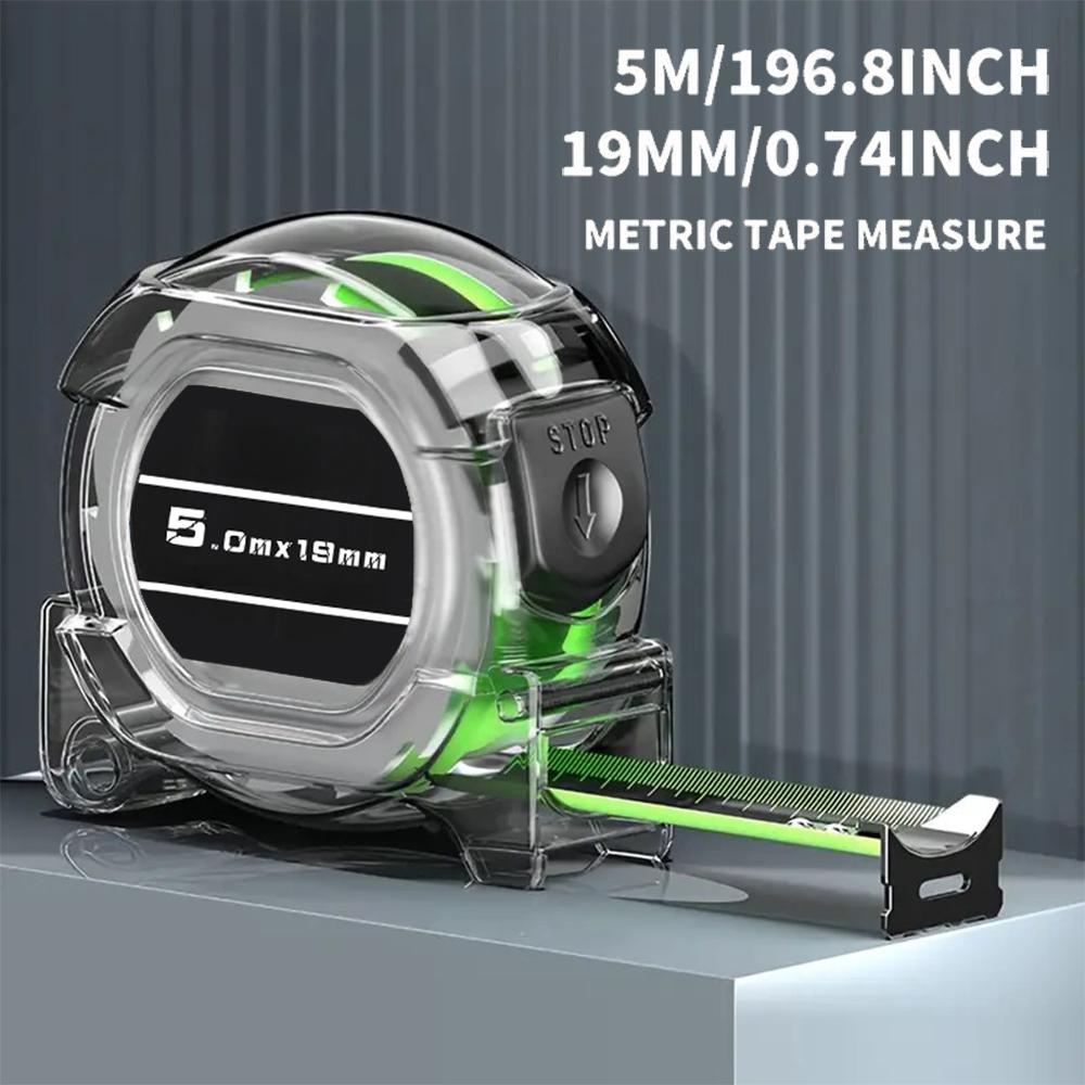 3/5/7.5/10M Self-Locking Tape Measure Fluorescent Tape Measure High Precision Thickened Wear-resistant Drop-proof Tape Measure