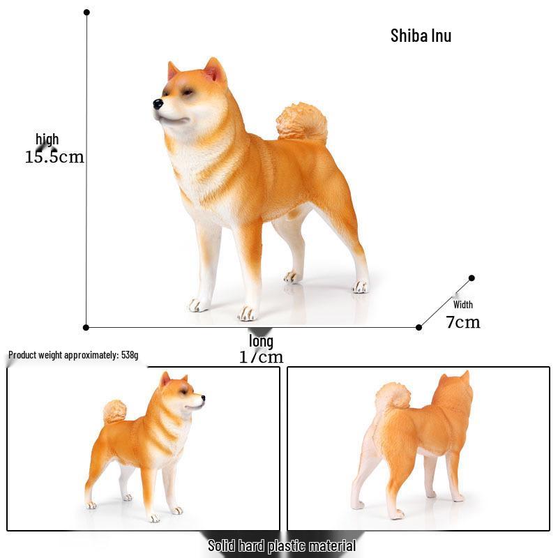 Large Shiba Inu & Akita Inu Dog Simulation Model Toy Ornament