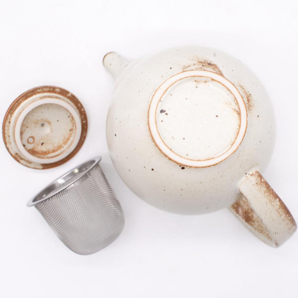 Mino Ware Sabi Shino Pot, Large Capacity, Approx. 590ml, Ivory, Made In Japan, 461-0001