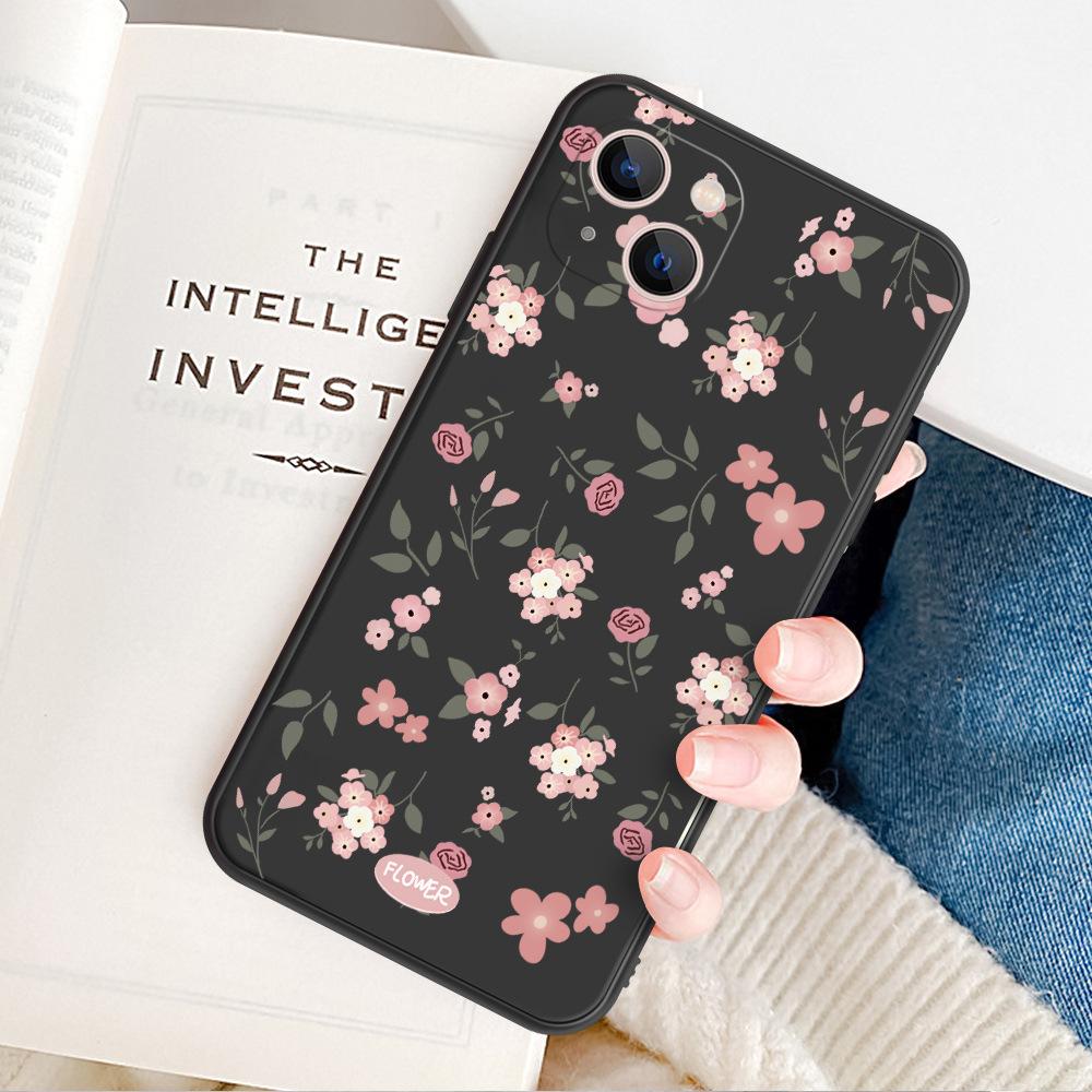 Korean Simple Small Floral Mobile Phone Case Apple 11pro Matte Mobile Phone Case iPhone11pm Anti-drop TPU Soft Case