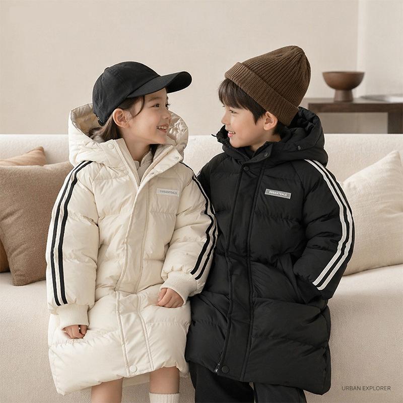 Children's down cotton-padded clothes Medium long children's clothes Boys' clothes Padded-padded clothes Girls' baby cotton-padded jackets Keep warm