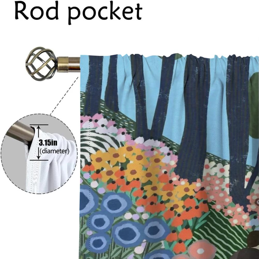 Fenstervorhang für Zimmer 2 Paneele Italienische Kunst Verdunkelungsvorhänge Tüll für Schlafzimmer Halloween Dekoration Jalousien Trennwand Wohnzimmer