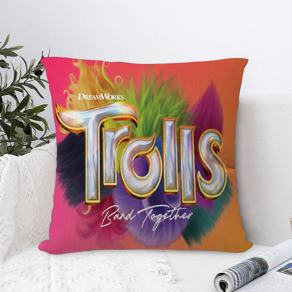 

Classic Film T-Trolls B-Band T-Together Maple Design Cushion Cover Happy Autumn Harvest Decor Holiday Decorati Pillow Cover 12x12Inch