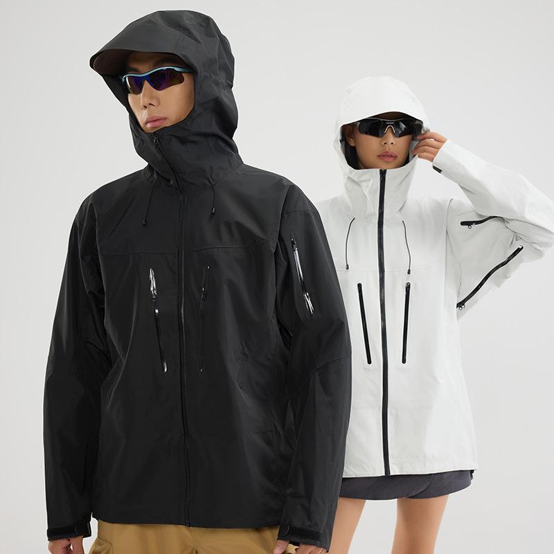 Trendy Brand Single-layer Hard Shell Jacket for Men and Women, Fully Heat-sealed Three-layer Adhesive Lightweight Windproof and Waterproof Jacket