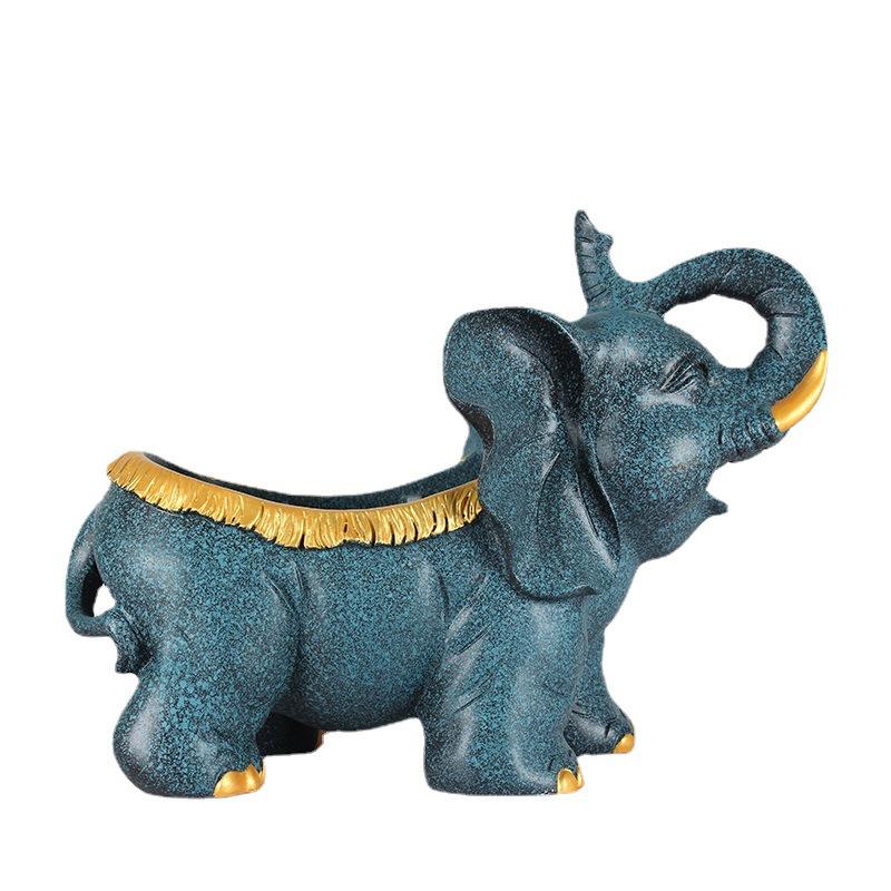 Elephant Resin Crafts: European Style Home and Office Ornaments
