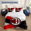 A.C. Milan (32) Duvet Cover Pillowcase 3 Piece Set Bedding Set 1 Duvet Cover with 2 Pillowcases for Bedroom Decor