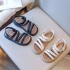 Kids Roman Shoes Soft Sole Non-slip Girls Beach Shoes Open Toes Minimalism 2025 Summer New Children Sandals Trendy Ins Sweet