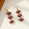 Hot Sale Long Basketball Super Bowl Football Acrylic Beaded Earrings Sports Style