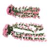 2PCS Artificial Violet Hanging Flowers Simulation Plastic Fake Plants for Decoration Garden Patio