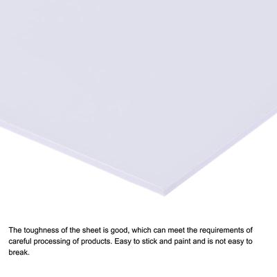 4pcs ABS Plastic Sheet 250x200mm White Sheet Plate Thickness 0.5/1.5/2/3mm for Building Model DIY Crafts Panel